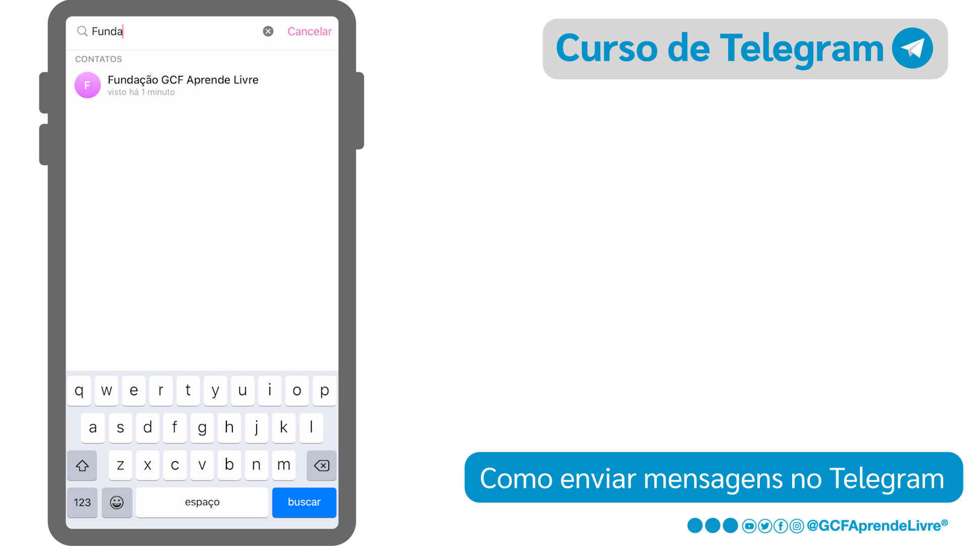 Como enviar mensagens de texto pelo Telegram no iPhone: passo 2